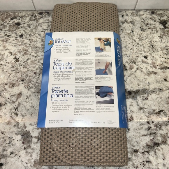 Duck Brand Softex Bath Tub Mat 17 in. x 36 in. Skid & Mildew Resistant Brand New - Picture 4 of 5